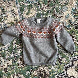 H&M Fox sweater EUC